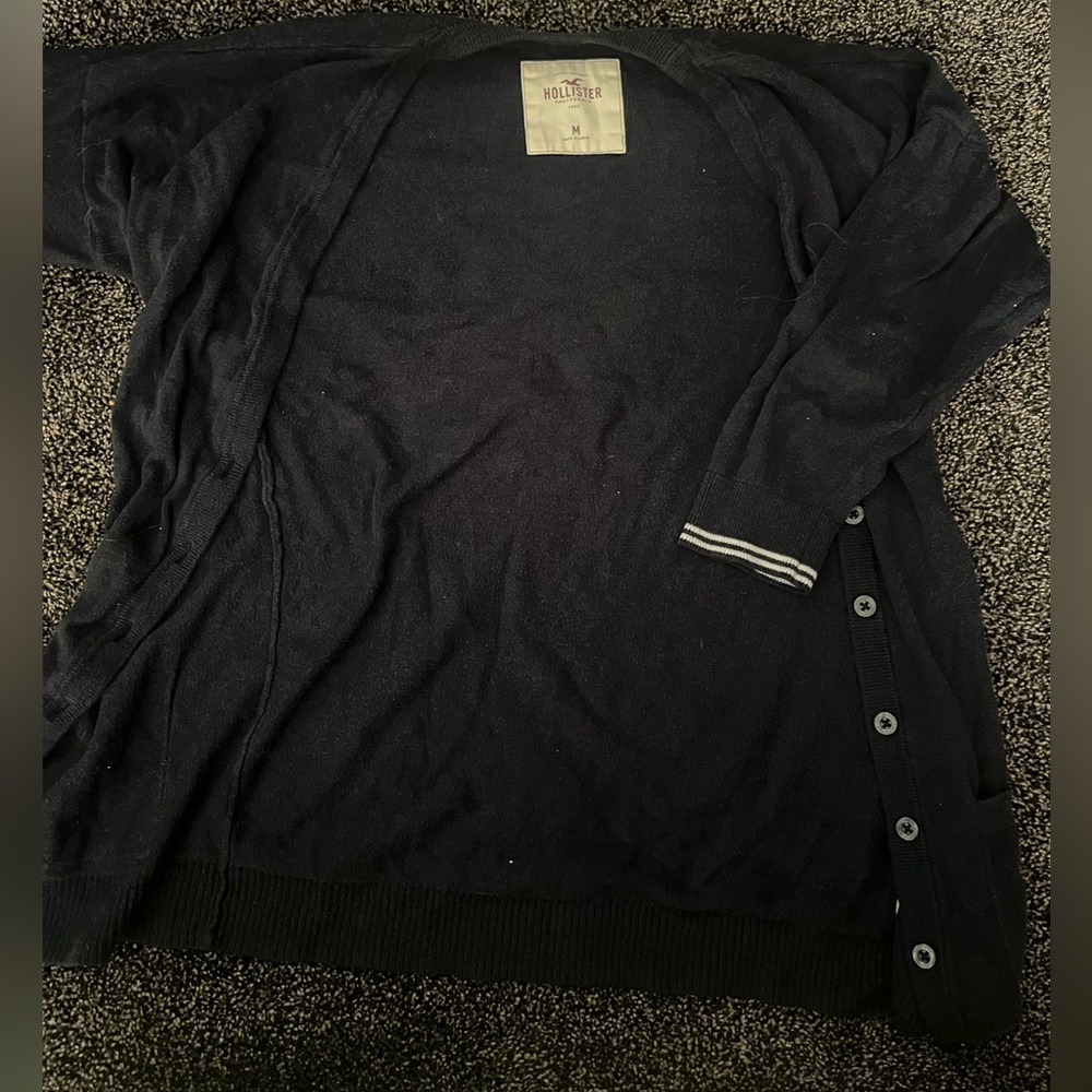 dark blue Hollister cardigan size medium